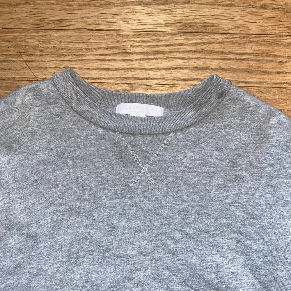 Burberry Children's Girl's Sweatshirt in Gray with Ruffle Sleeve Detail (Sz 4Y) - Picture 9 of 12
